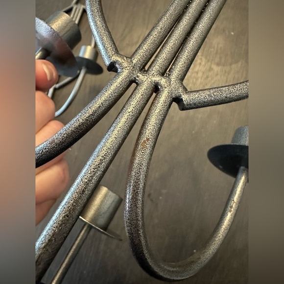 SOLD- Iron Candle Sconces - Picture 6 of 8